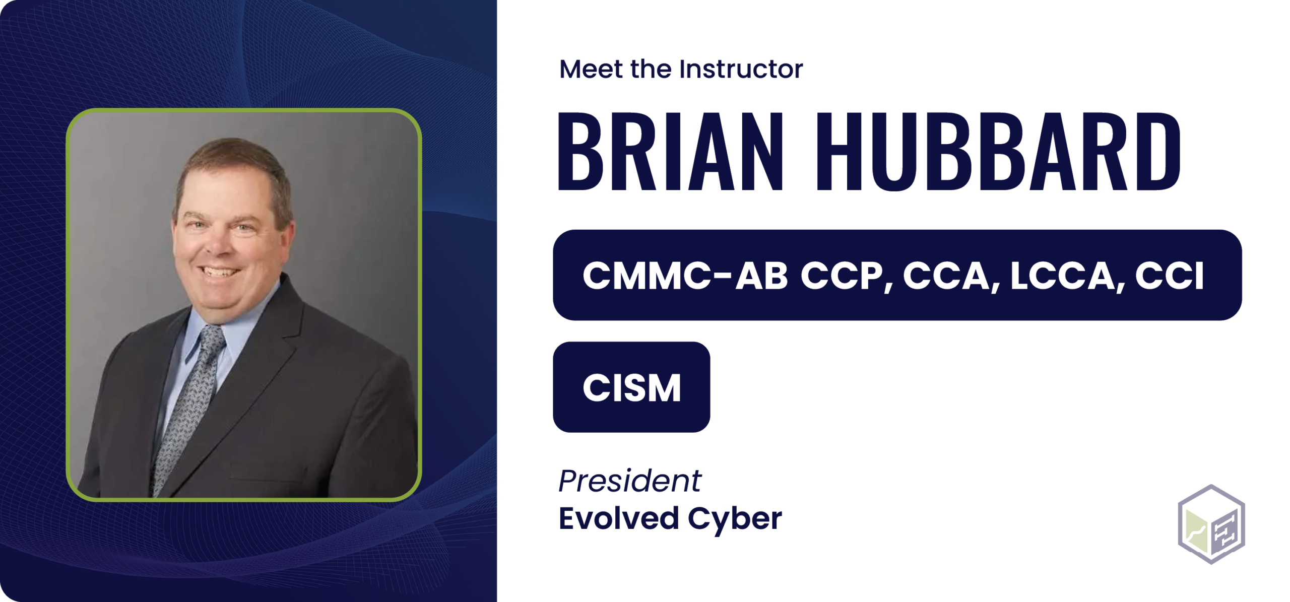 Brian Hubbard CMMC instructor card