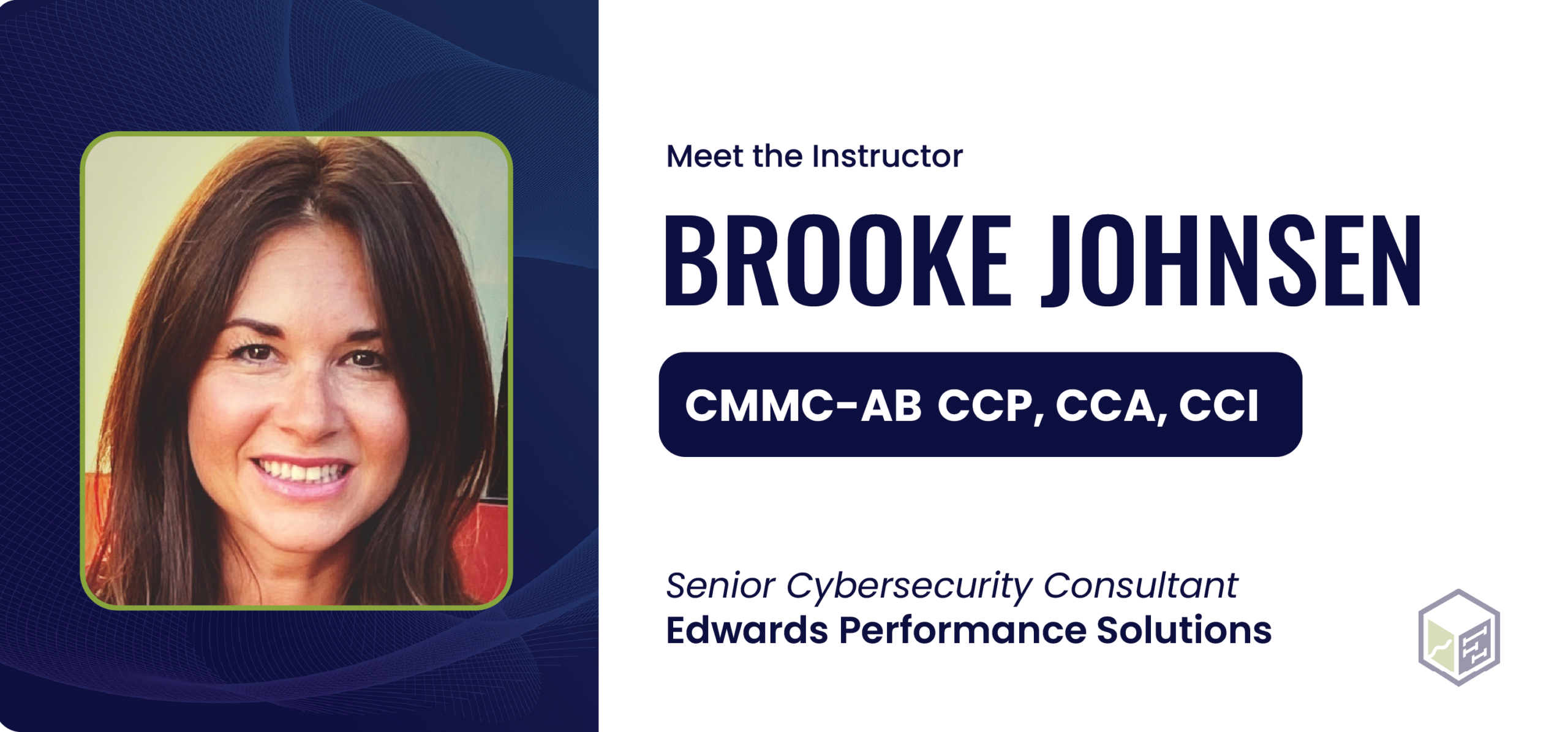 Brooke Johnsen CMMC instructor card
