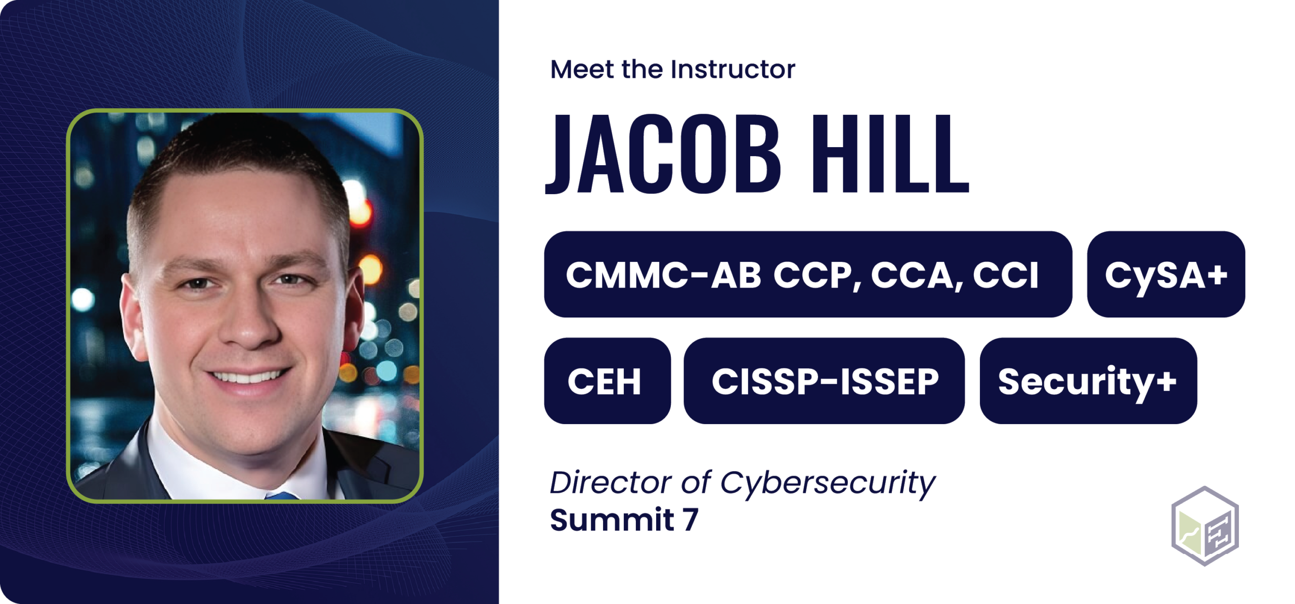 Jacob Hill CMMC instructor card