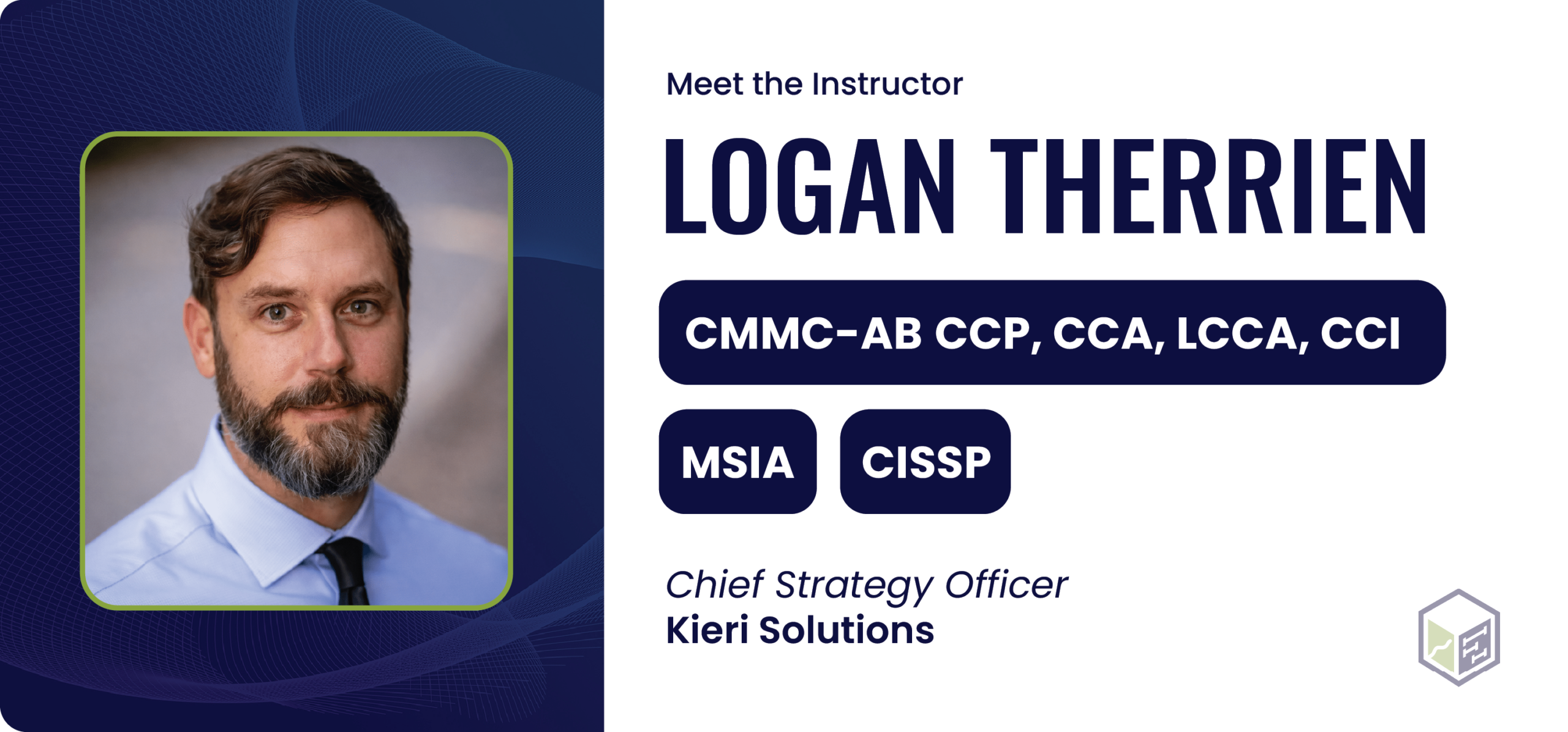 Logan Therrien CMMC instructor card