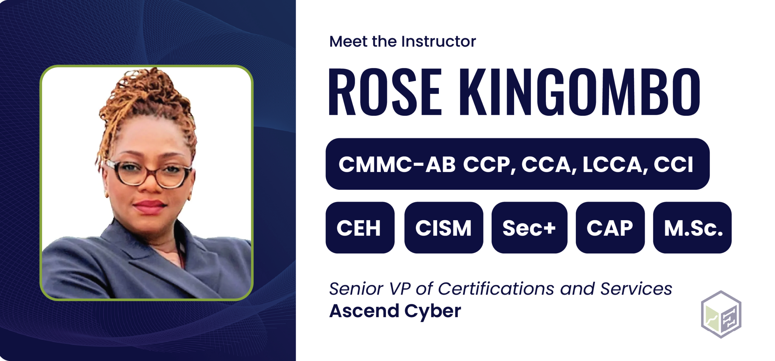 Rose Kingombo CMMC instructor card