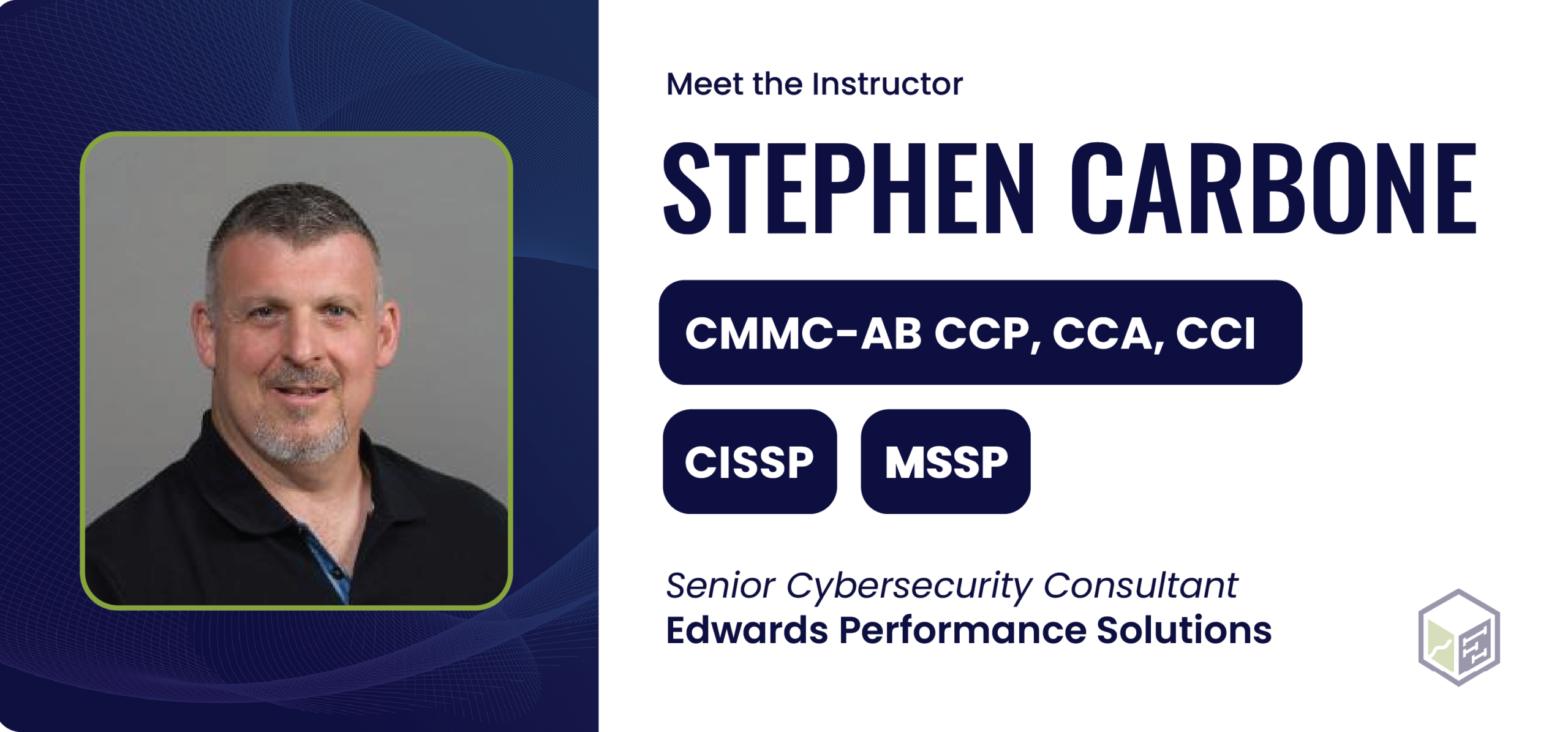 Stephen Carbone CMMC instructor card